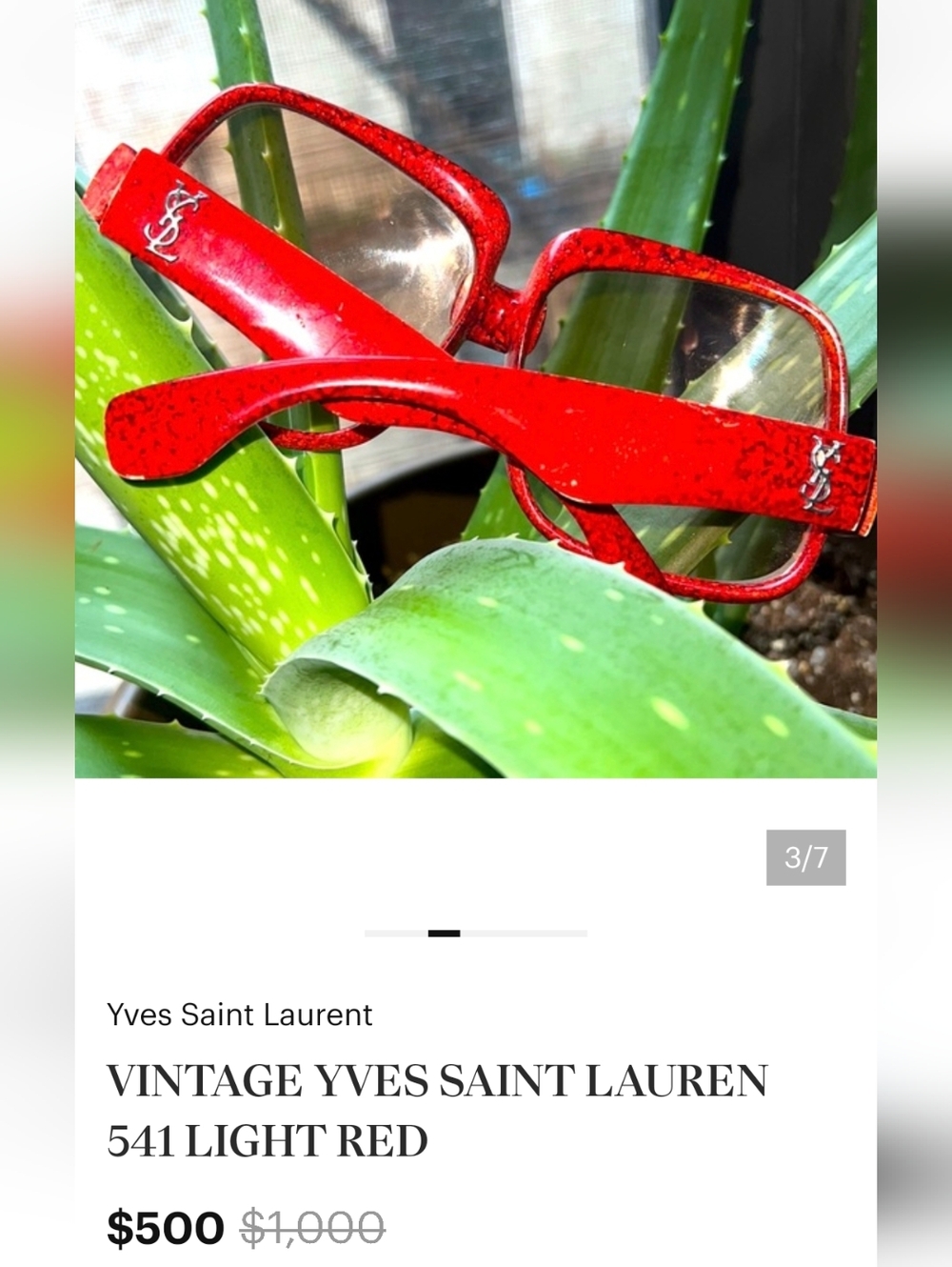 Very Rare Vintage 70's 80's Yves Saint Laurent Olive Green Oversized  Sunglasses - Picture 4 of 6